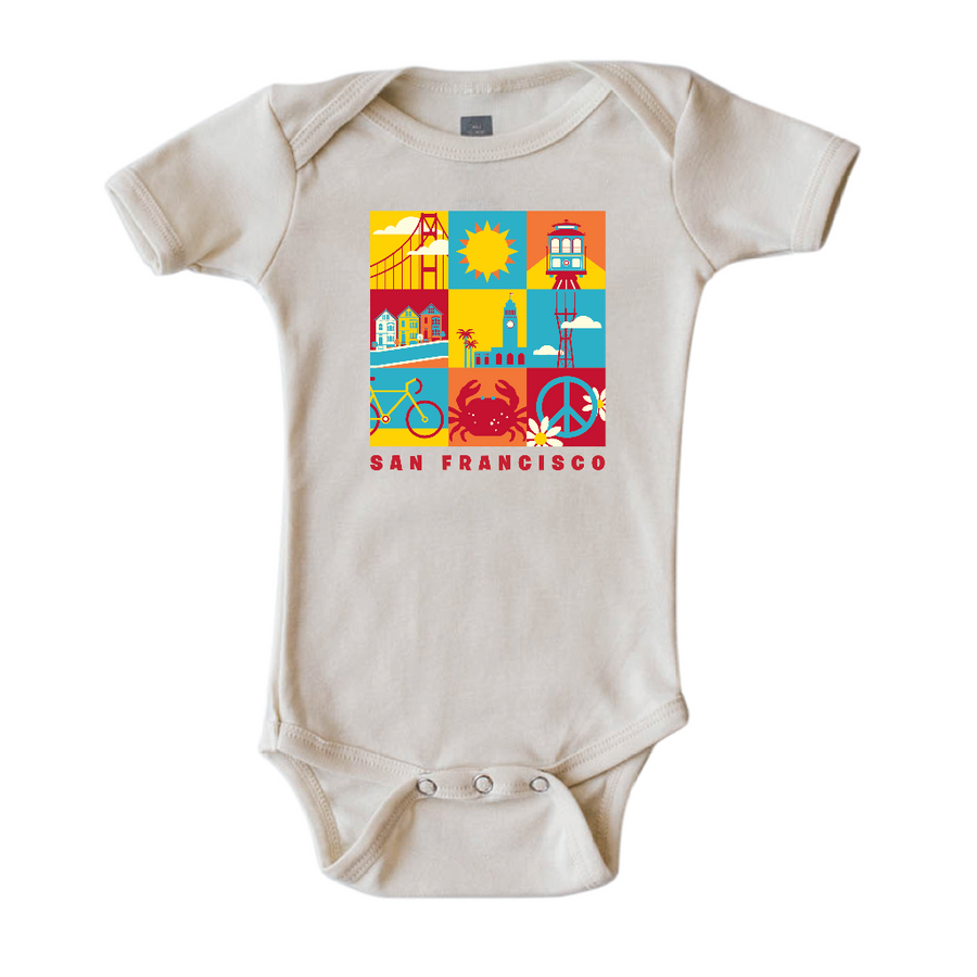 San Francisco Blocks Short Sleeve Bodysuit