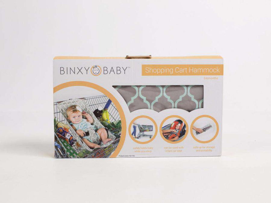 Baby Shopping Cart Hammock - Gray/Aqua