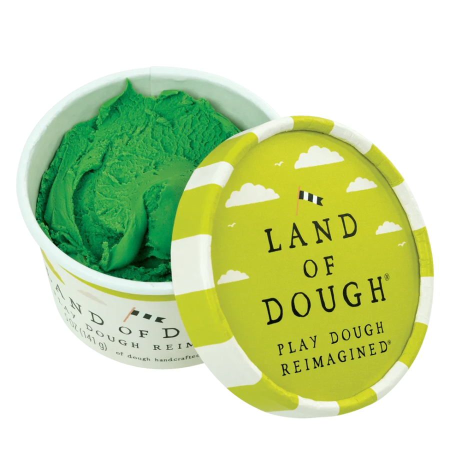 Picture of the dough cup showing the dough mixed up into an even avocado green color