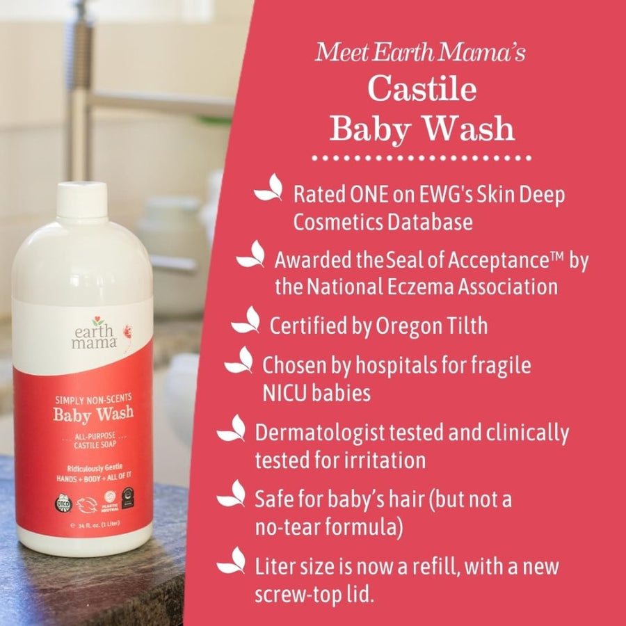 Castile Baby Body Wash & Shampoo - Simply Non-Scents