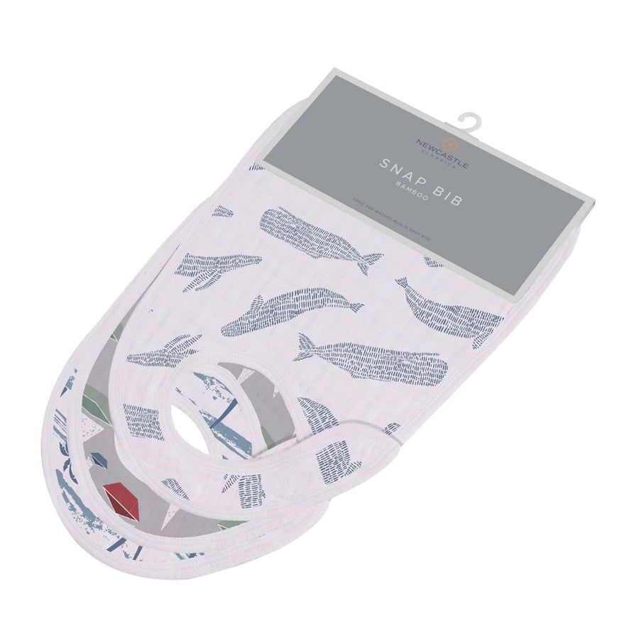 Bamboo Snap Bibs Set of 3 - Ocean Tides