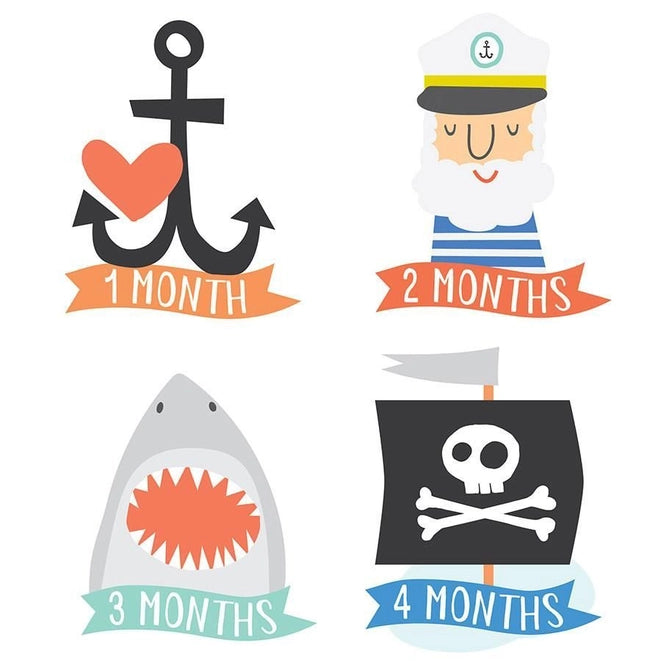 Little Captain Milestone Stickers