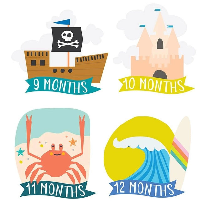 Little Captain Milestone Stickers