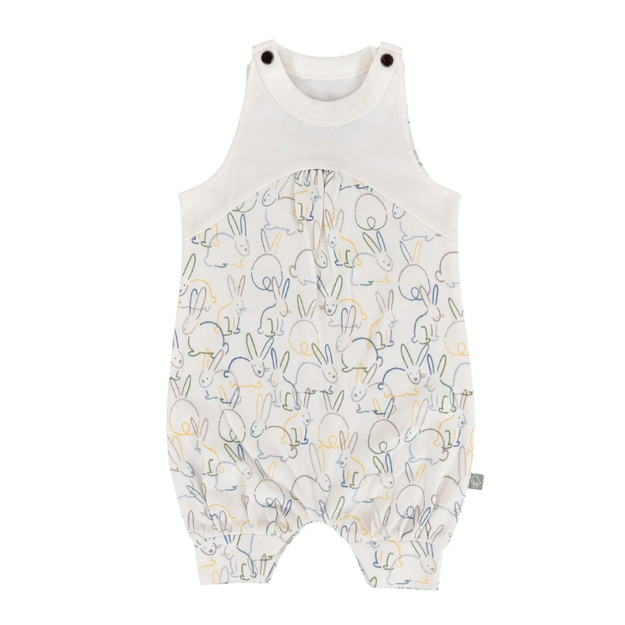 Organic Sleeveless Romper - Bunnies