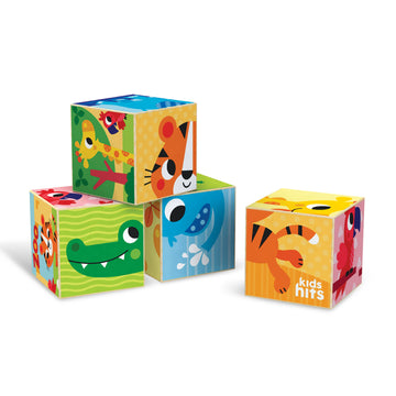 Wooden Puzzle Blocks - Colorful Zoo