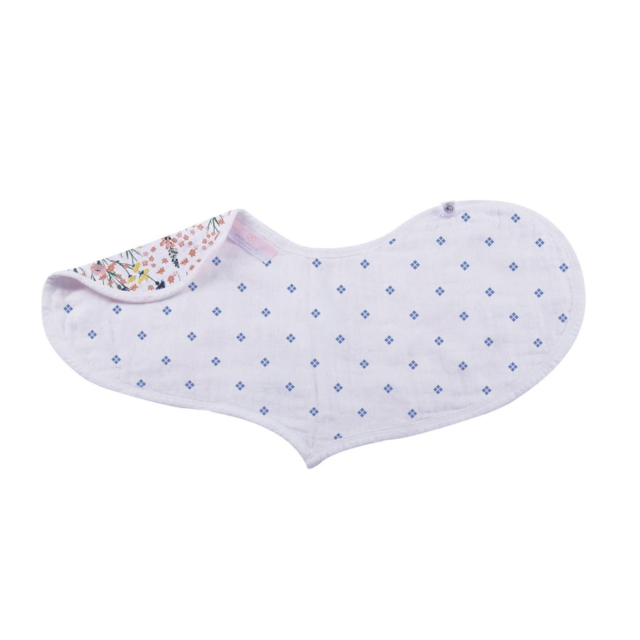 Bamboo Burp Cloths/Heart Bib Set of 2 - Wildflowers