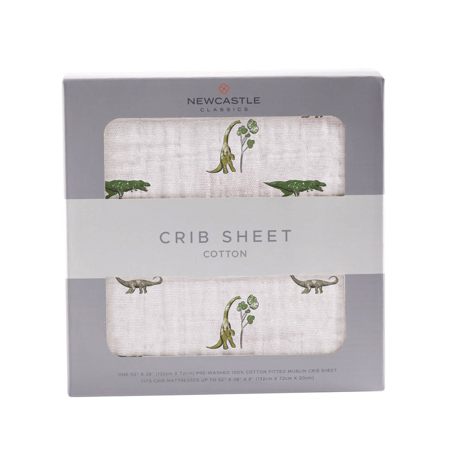 Cotton Crib Sheet - Dino Days