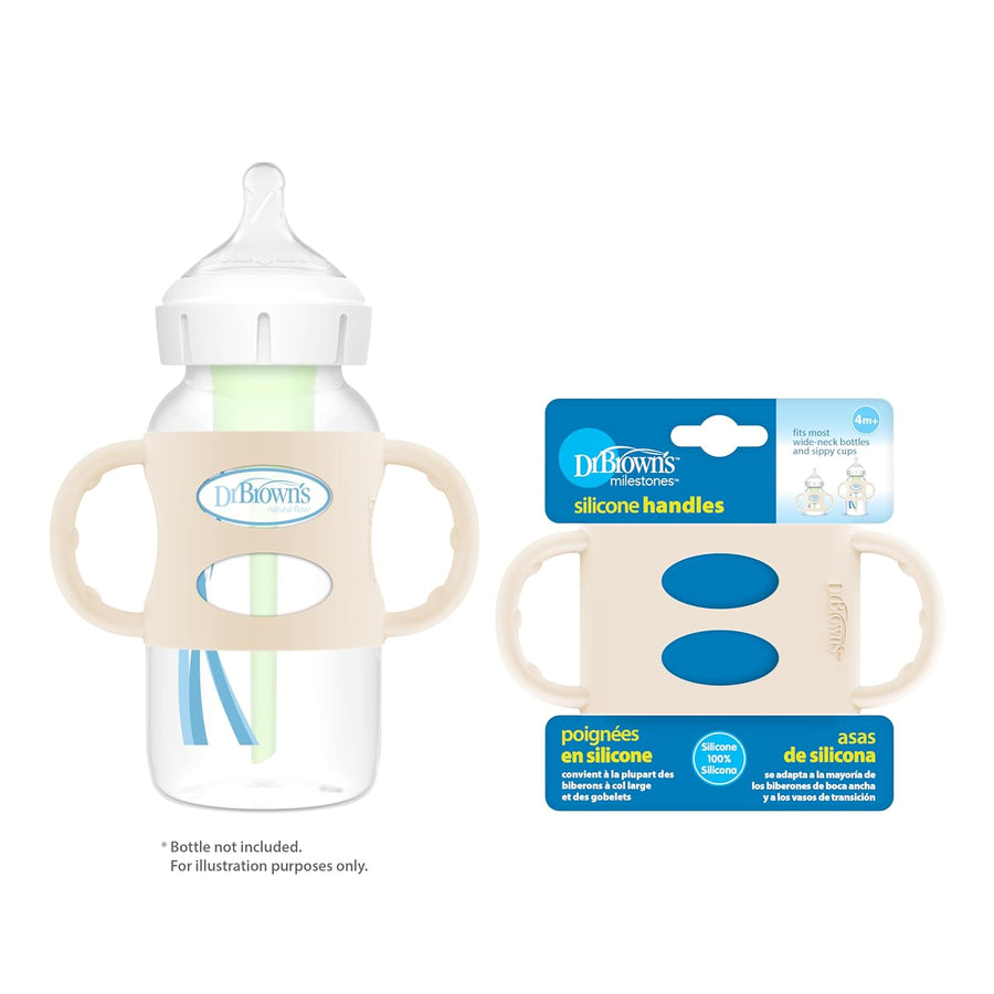 Wide Neck Silicone Handles - Cream