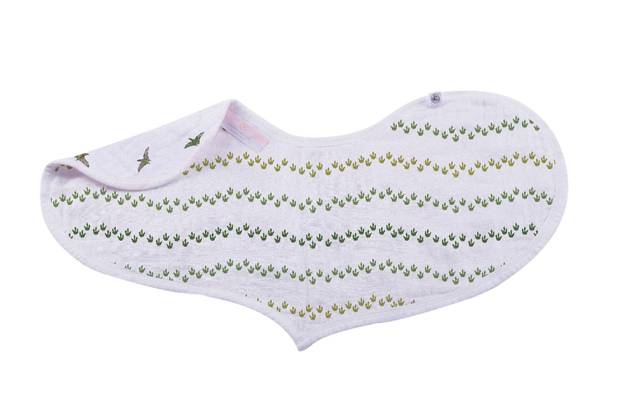 Cotton Burp Cloth/Heart Bibs Set of 2 - Dino Days