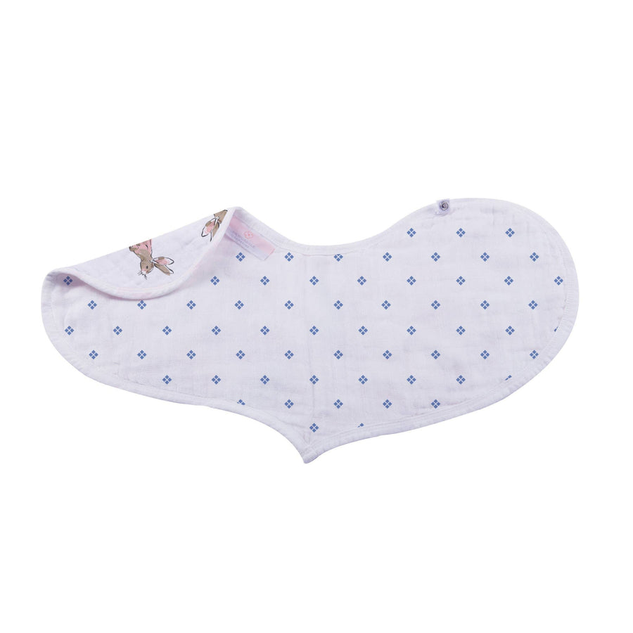 Bamboo Burp Cloths/Heart Bib Set of 2 - Wildflowers