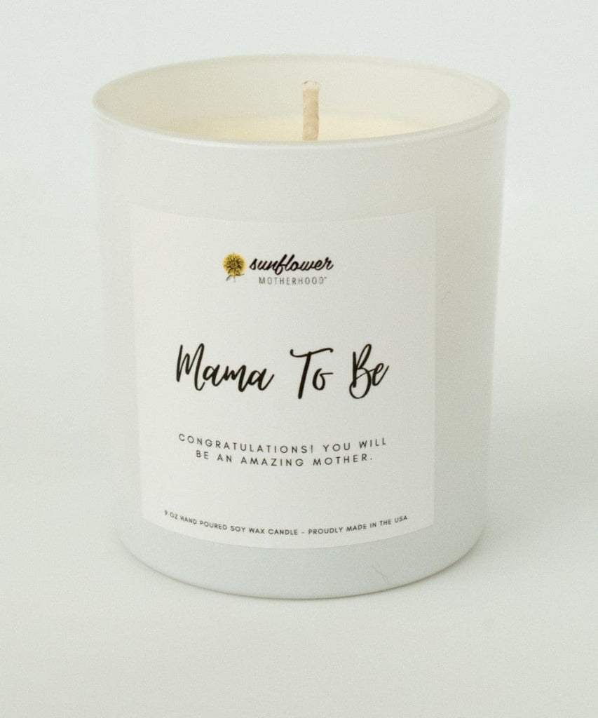 Image of Mama to Be candle against a white background