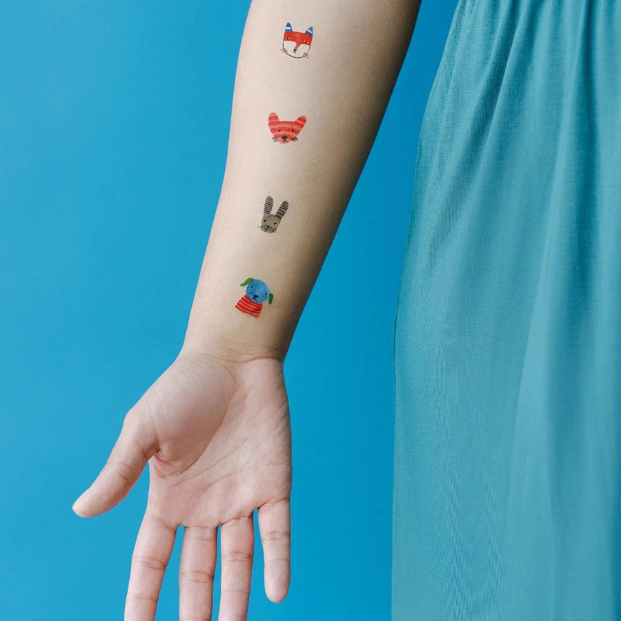 Temporary Tattoo Sheets - Fuzzy Faces