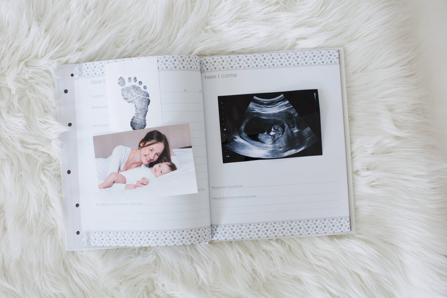 Hello Baby Baby Book, Black & Gold