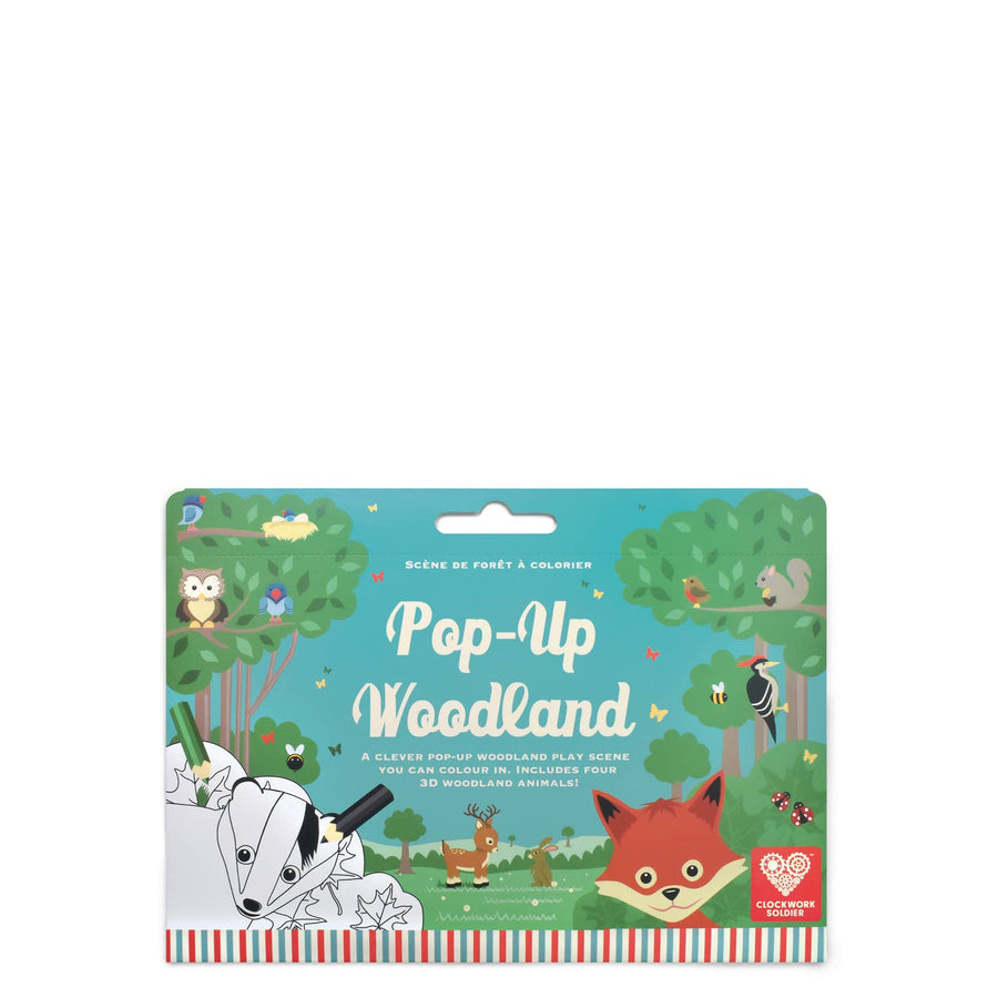 Pop-Up Woodland Coloring Scene