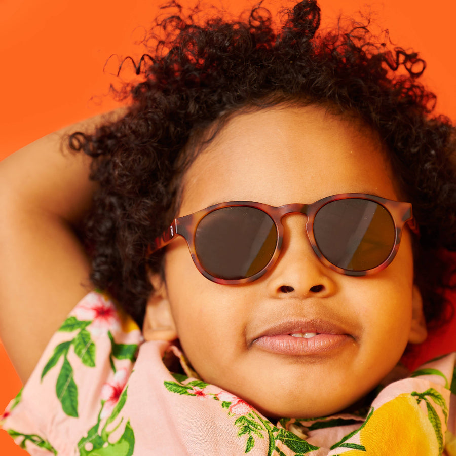 Baby and Kids Keyhole Polarized Sunglasses - Tortoise Shell/Gradient Lens