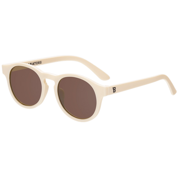 Keyhole Sunglasses - Sweet Cream with Amber Lens