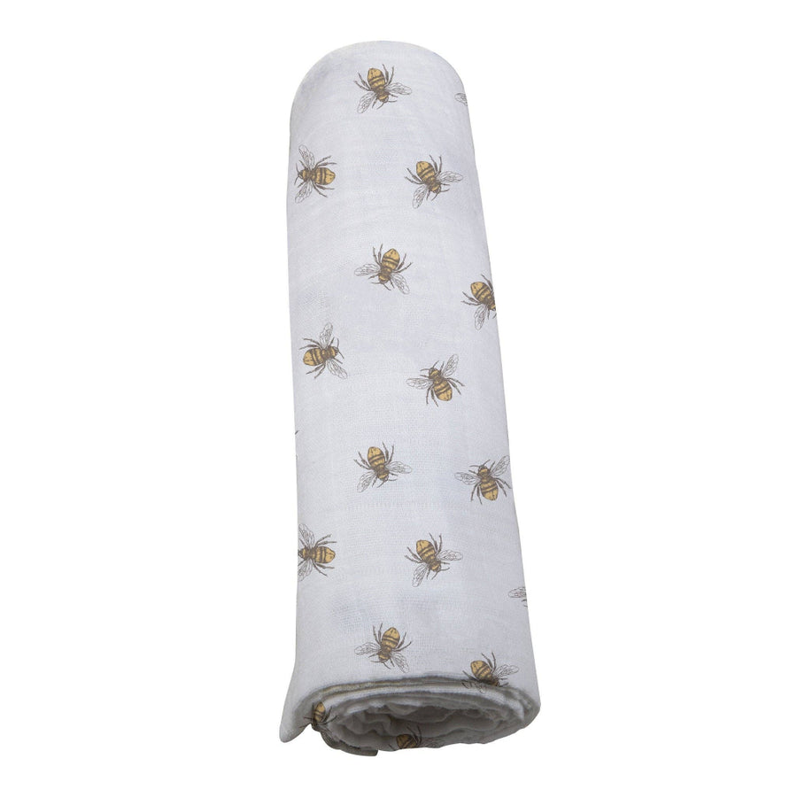 Bamboo Muslin Swaddle - Honey Bee