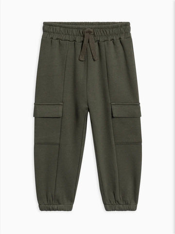 Dallis Fleece Cargo Sweatpants - Pine