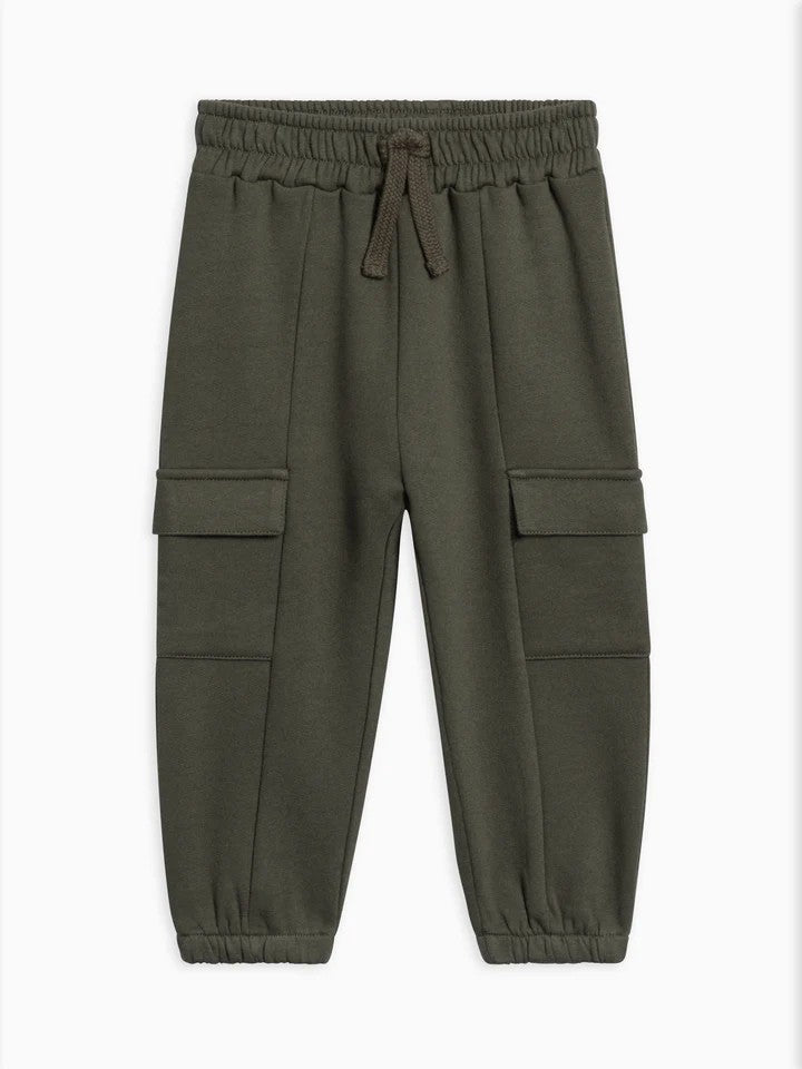 Dallis Fleece Cargo Sweatpants - Pine