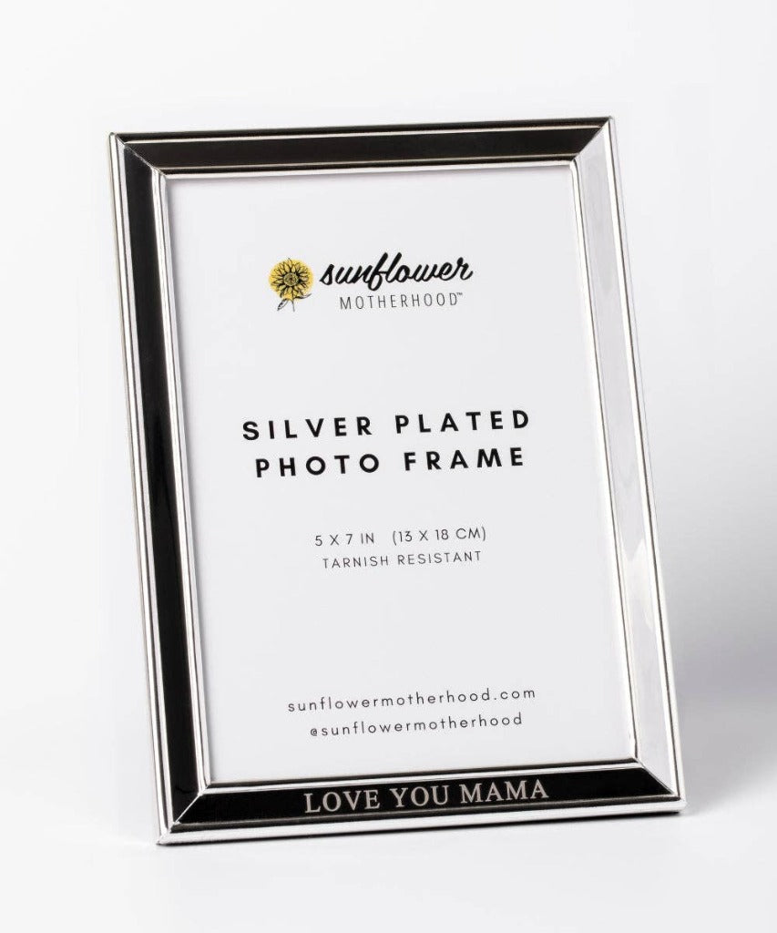 Image of the picture frame against a white background. The frame insert has the text, 