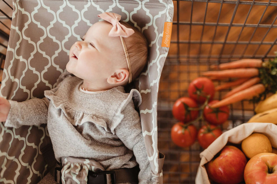 Baby Shopping Cart Hammock - Gray/Aqua