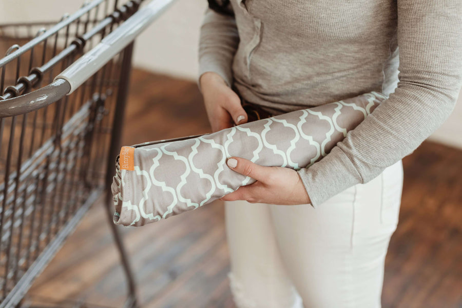 Baby Shopping Cart Hammock - Gray/Aqua