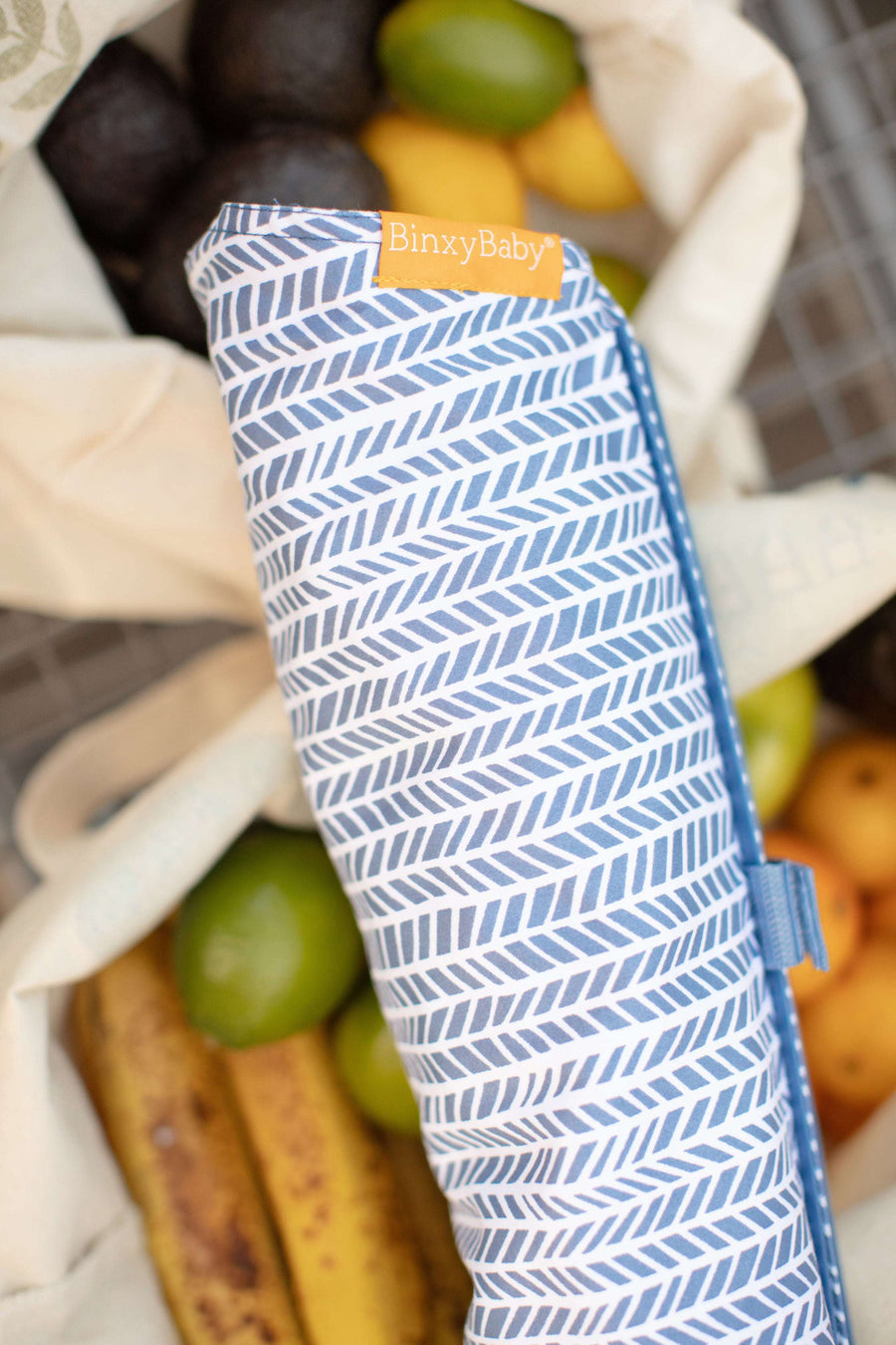 Baby Shopping Cart Hammock - Blue Little Arrow Design