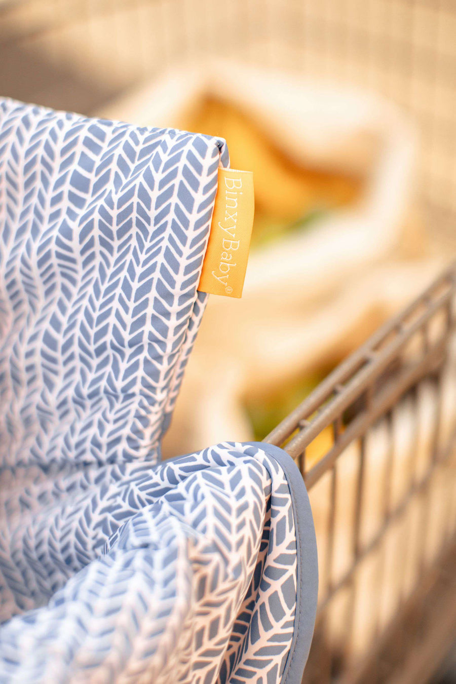 Baby Shopping Cart Cover - Blue Little Arrows Design