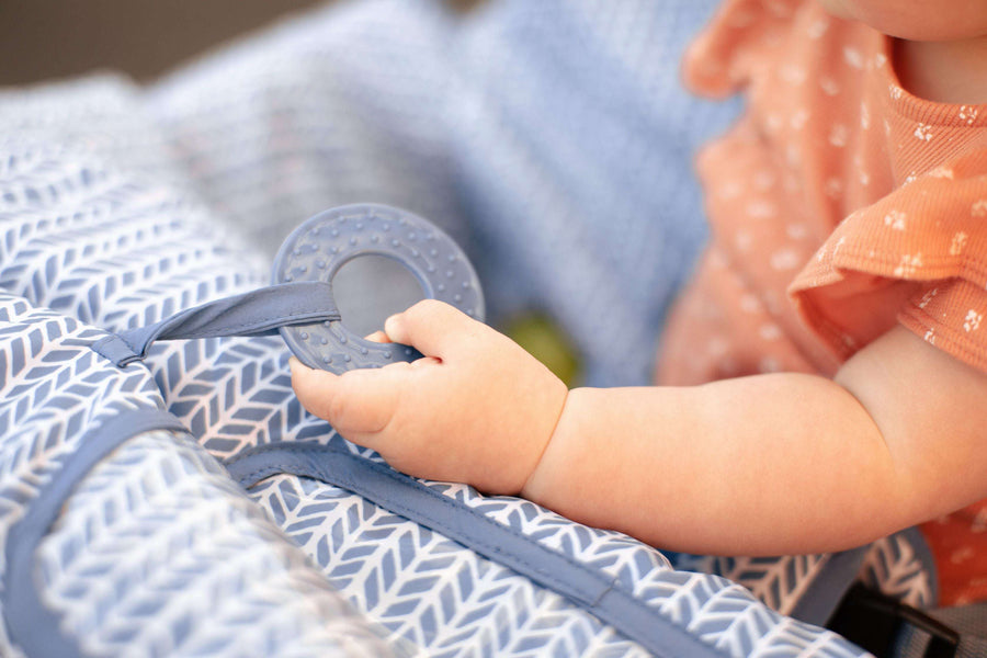 Baby Shopping Cart Cover - Blue Little Arrows Design