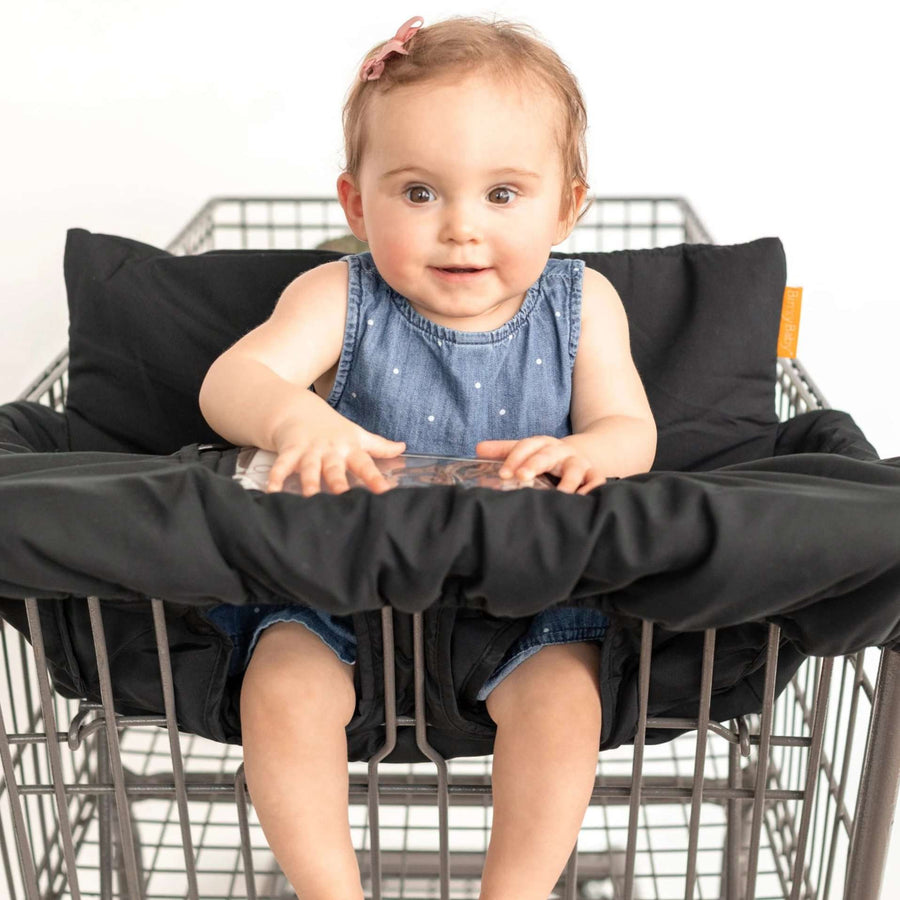Baby Shopping Cart Cover - Black Fabric