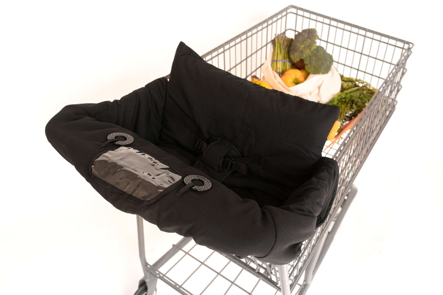Baby Shopping Cart Cover - Black Fabric