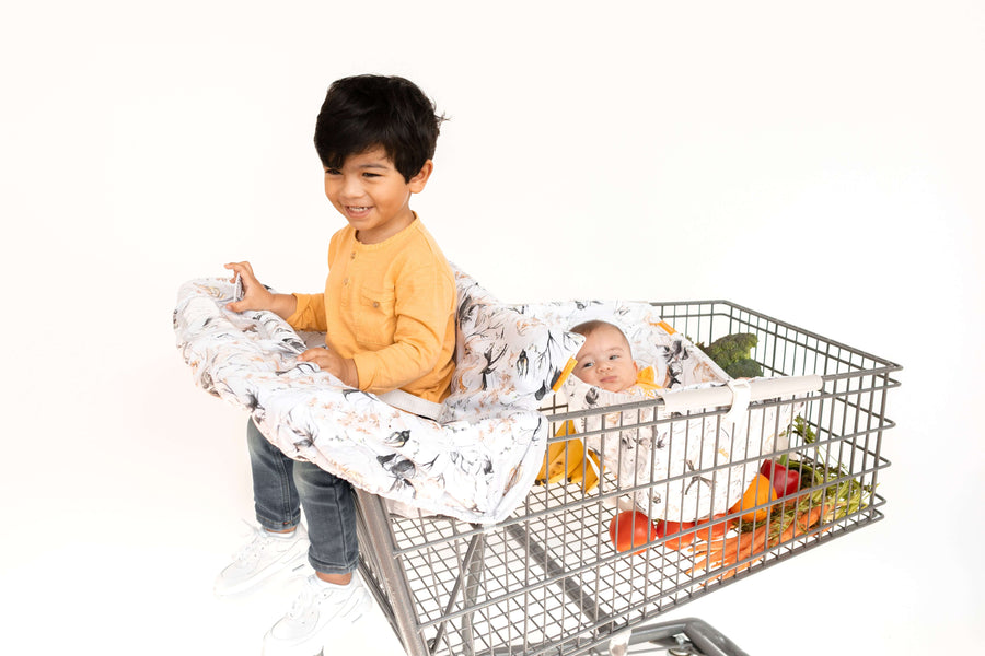 Baby Shopping Cart Cover - Coming Up Roses Beautiful Floral Print