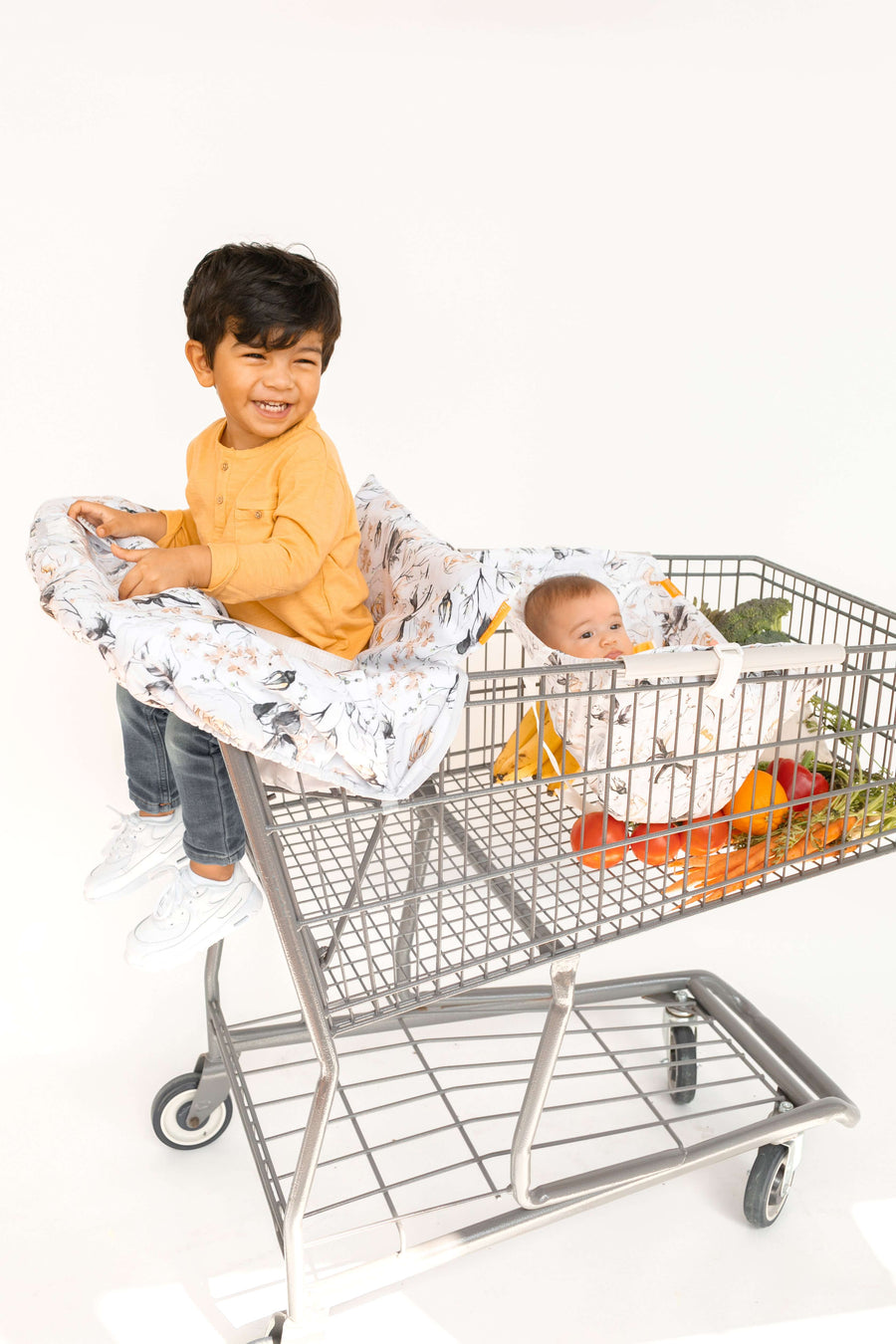 Baby Shopping Cart Cover - Coming Up Roses Beautiful Floral Print