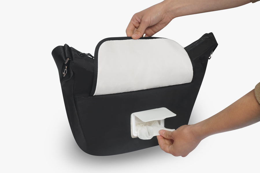 Roam Crossbody Diaper Bag - Mid(dle of the)night Black