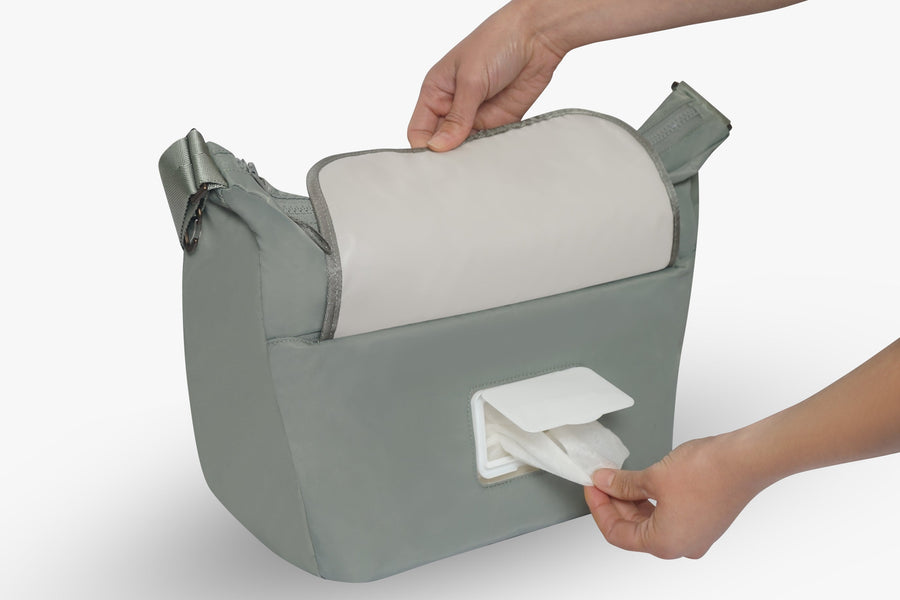 Roam Crossbody Diaper Bag - Outdoorsy Sage