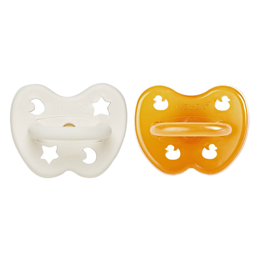 2 Pack Colorful Natural Rubber Pacifier 0-3 months