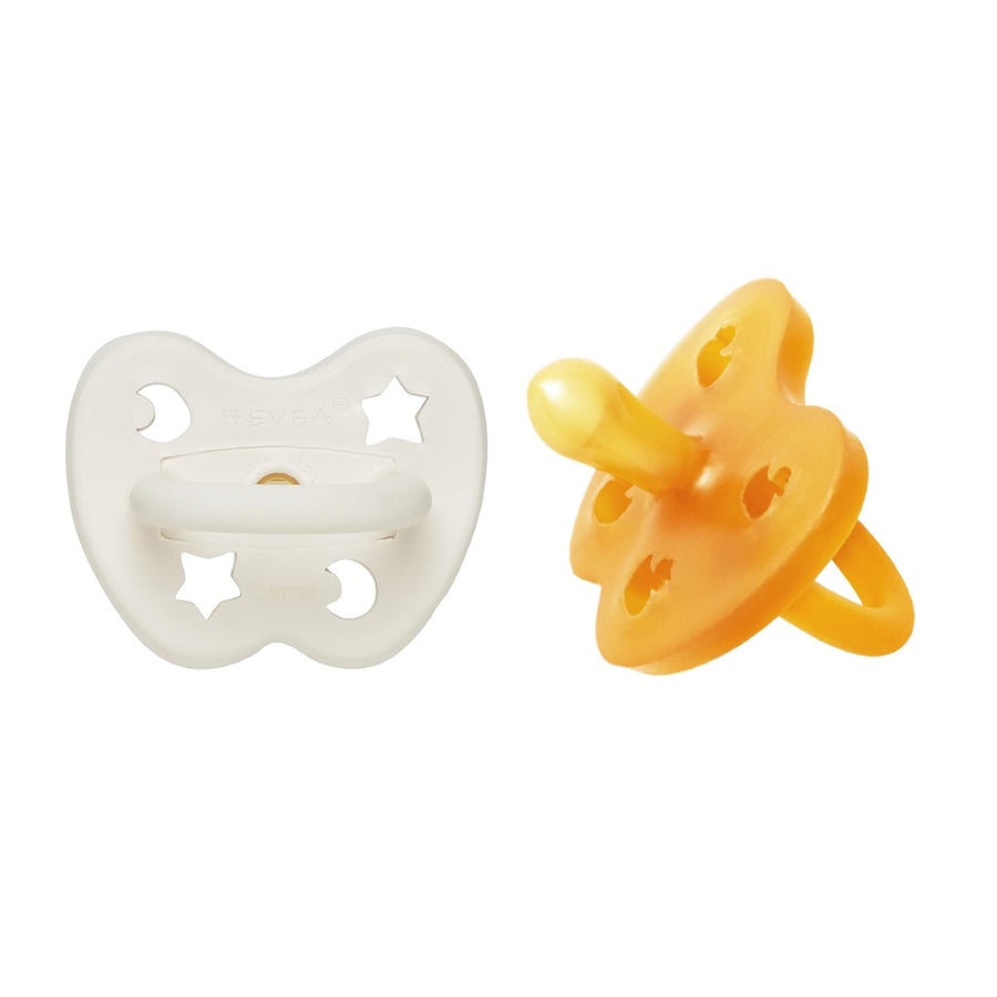 2 Pack Colorful Natural Rubber Pacifier 0-3 months