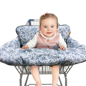 Baby Shopping Cart Cover - Heritage Blue
