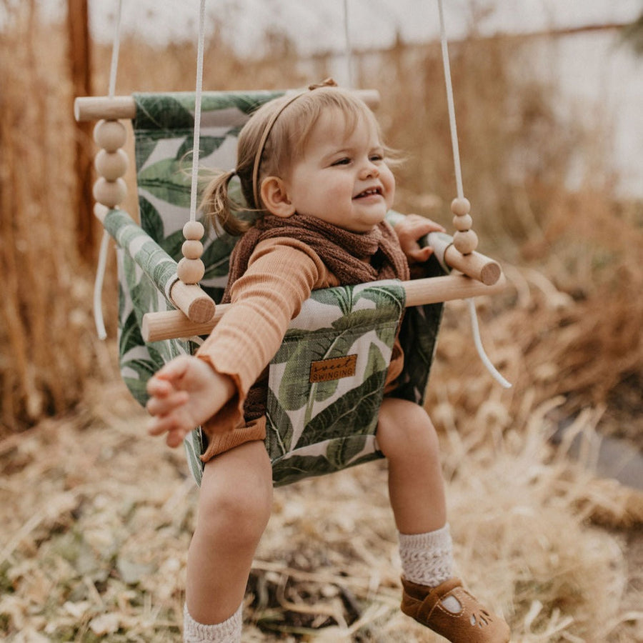Outdoor Baby/Child Swing - Tropical Leaf