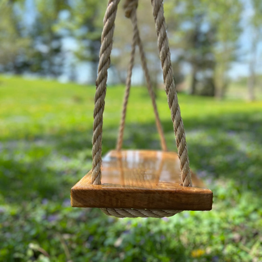 Sweet Swinging Bench Swing - Hickory