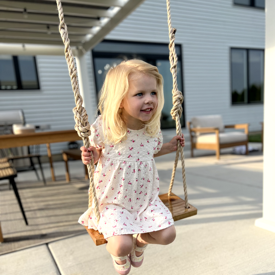 Sweet Swinging Bench Swing - Hickory