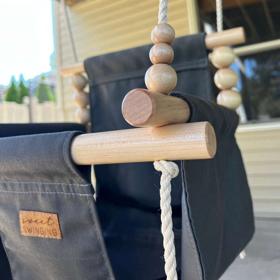 Premium Outdoor High Back Baby/Child Swing - Slate