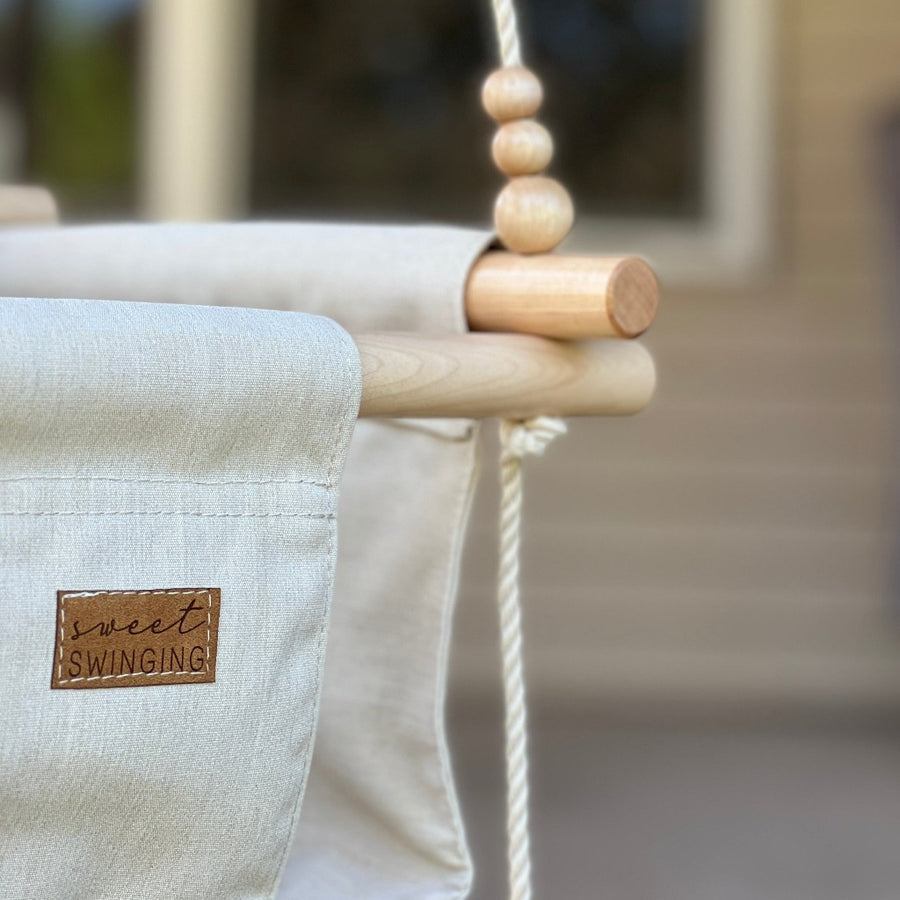 Premium Outdoor High Back Baby/Child Swing - Wheat