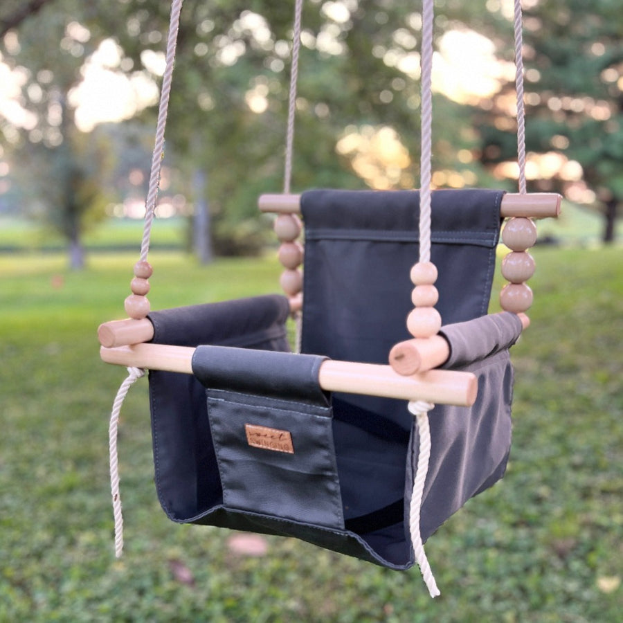 Premium Outdoor High Back Baby/Child Swing - Slate