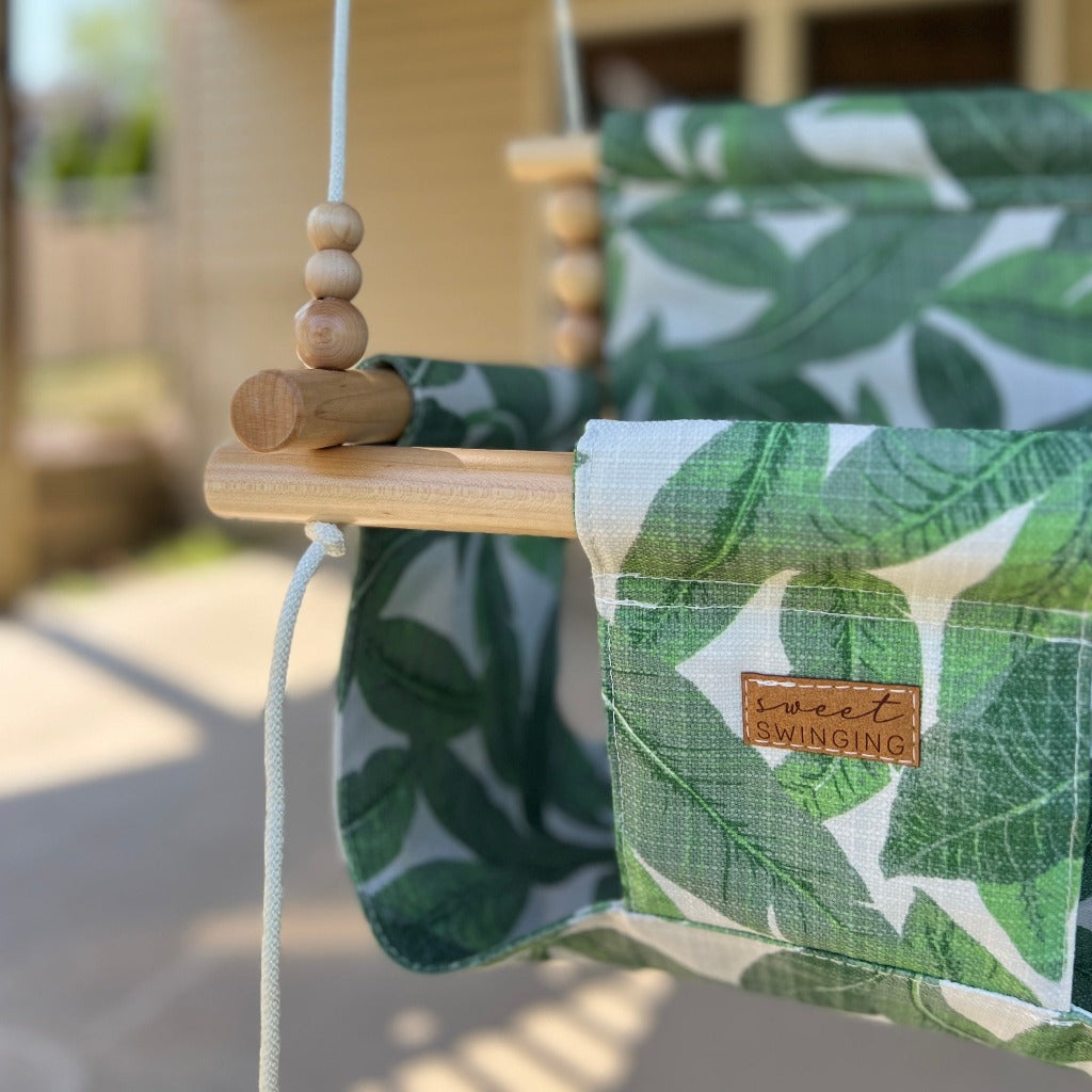 Outdoor Baby/Child Swing - Tropical Leaf – Natural Resources