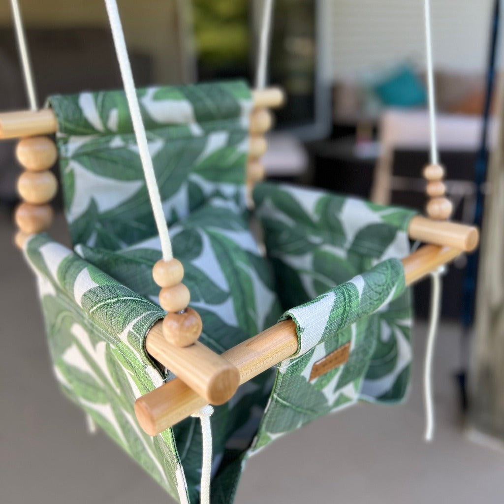 Outdoor Baby/Child Swing - Tropical Leaf – Natural Resources