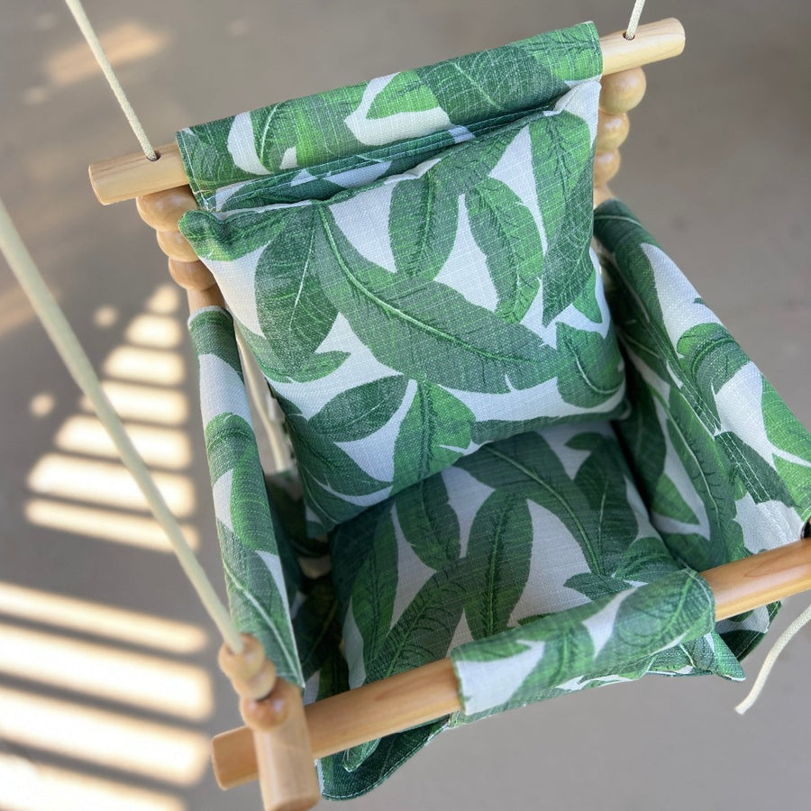 Outdoor Baby/Child Swing - Tropical Leaf