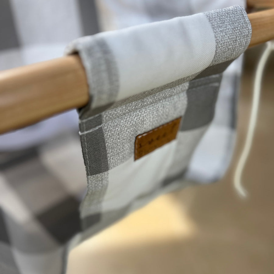 Outdoor Baby/Child Swing - Gray Buffalo Check