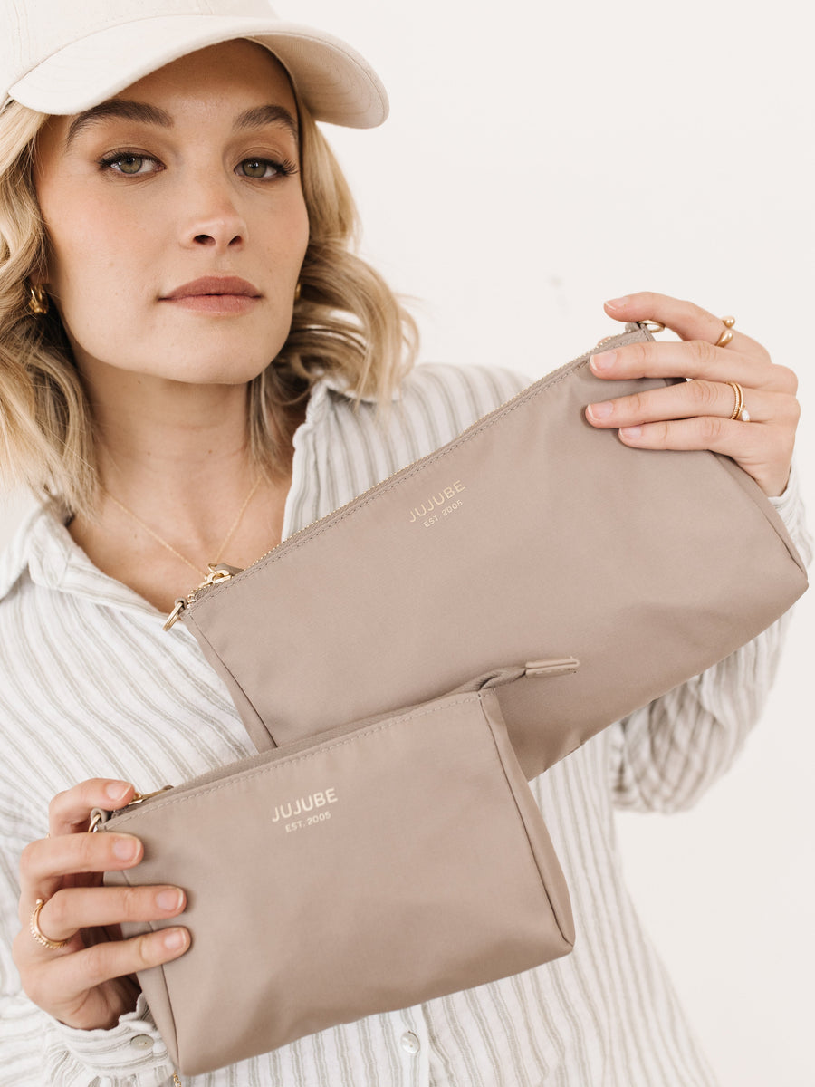 JuJuBe 3-Piece Pouch Clutch Purse Set - Taupe – Natural Resources