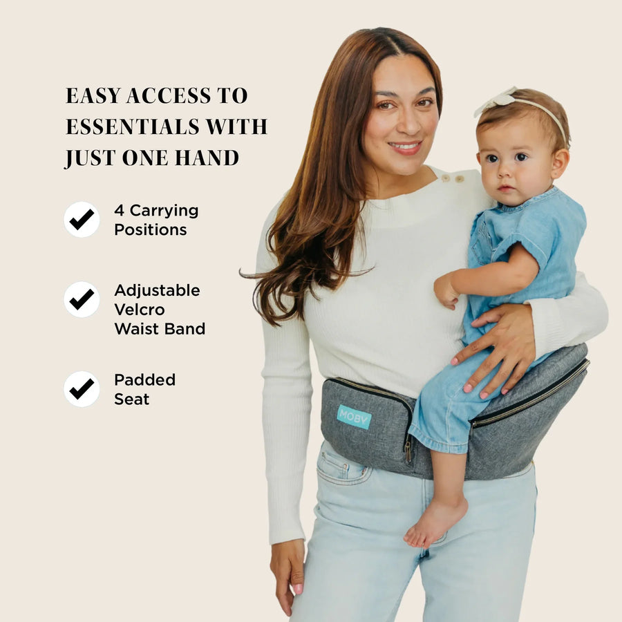 Moby Hip Seat - Heather Gray